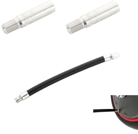Ownkim Ventil-Verlängerungskappen aus Messing, Ventil-Verlängerungsadapter, Ventil-Verlängerung, Metallventil-Verlängerung mit 1 Gummiverlängerer (2 Stück)