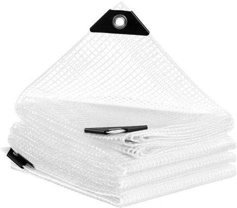 WOLTU Lona Transparente Impermeable con Ojales Anti-UV 4x6m