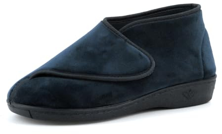 JOMIX Pantofole Donna Invernali Ciabatte Ortopediche con Chiusura a Strappo Scarpe Diabetiche da Casa Calde Regolabili per Anziani Piedi Gonfi