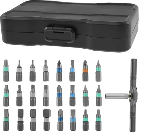 24 i 1 magnetisk skruvmejsel, multibits skruvmejsel set med förvaringsfodral, skruvdriverset magnetisk skruvdriverset för dator glasögon cyklar klockor PS5-möbler gör-det-själv-arbete