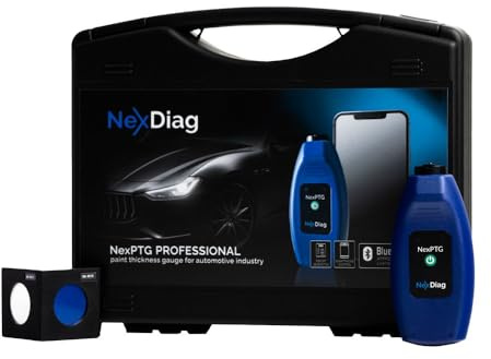 NexPTG Professional Lackmessgerät Auto mit App für iOS & Android| Professionelles lackdickenmessgerät & Lackprüfgerät | Lackmessgerät | Lackschichtmessung App