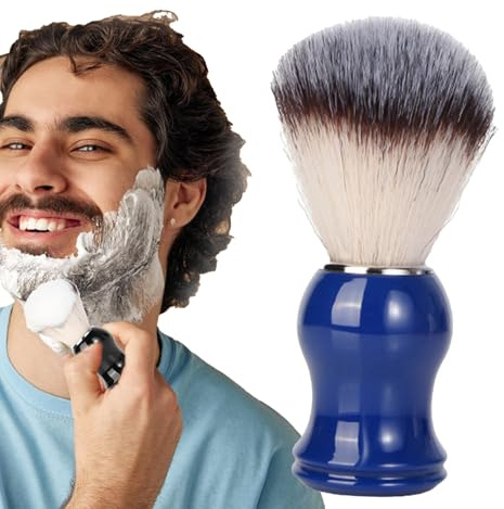 Brocha de afeitar de cerdas, cepillo de afeitado, mango de agarre cómodo, accesorio de aseo portátil, solución ergonómica para hacer espuma, jabón en crema de afeitar, hombres, mujeres, baño