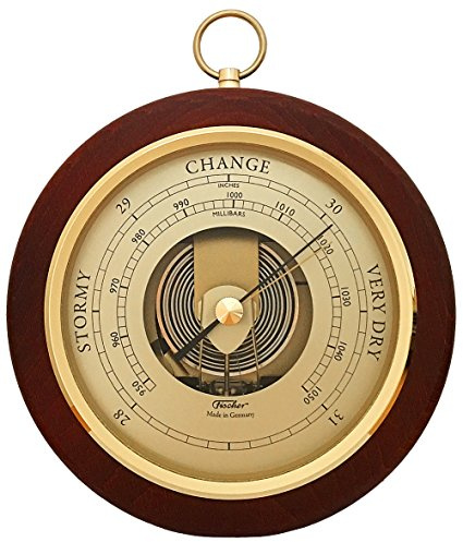 Fischer Barometer Pascal, Brass-Mahogany 6.7 / 170 mm - 1436R-22-US (US Version)