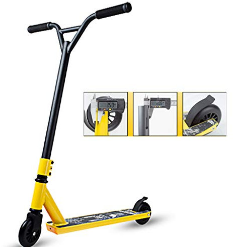 Scooter acrobatico Pro Kick Trick per intermedio / avanzato Qualità Scooter per pendolari da freestyle Ruote da 100 mm e cuscinetti ABEC-7 con telaio robusto per principianti Bambini dai 8 anni in s