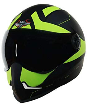 AEspares Adonis Furor Mat Black with Neon Integralhelm Smoke Visor M Size 580mm