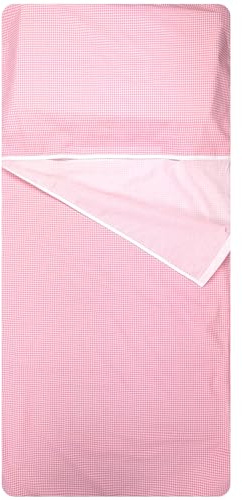 Panini Tessuti Sac de Couchage d'été pour Les bébés de 2 à 6 Ans - Tissu 100% Coton - Made in Italy (Sac de Couchage Square Rose)