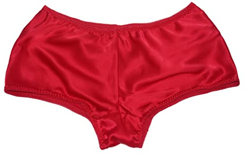 Maison Edouard Women's 100% Mulberry Silk French Knickers Classic Silk Panties Real Silk 19 Momme Traditional Underwear LS-18918(L,Red)