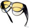 Face Shadow Lunettes Jaune Conduite de Nuit Polarisées, Surlunettes Conduite de Nuit pour Homme et Femme anti Eblouissement de Vision Nocturne, Ultra Léger