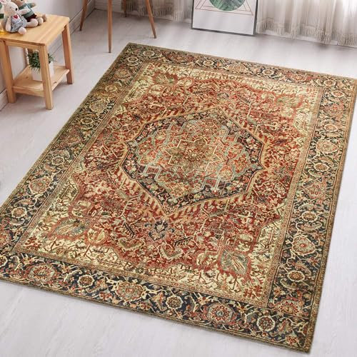 Aspire Homeware Rugs for Bedroom Living Room - Traditional Area Rugs 60x110 cm Majestic Cashmere Style Soft Short Pile Vintage Rug - Carpet for Dining Room Easy To Clean