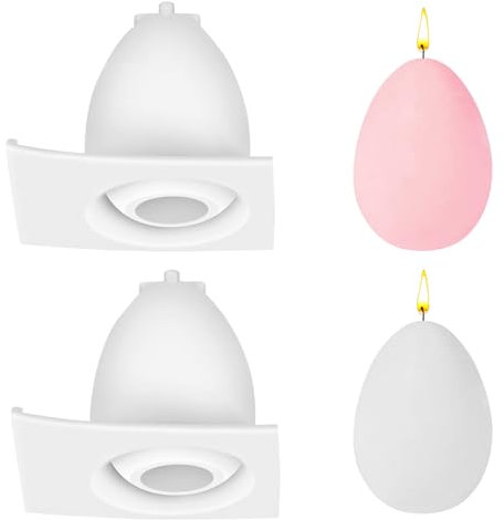 2 Stücke Silikonform Ostern, Kerzen Eierform Silikonformen, Ostereier Silikonform Kerzenform, DIY Kerzenform Silikon Ostereierform, Kerzenform, Seifenform, Gießformen für Ostern Dekorationen