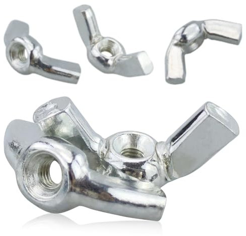 25 Stück Flügelmuttern Edelstahl Wing Nut Rostfreie Schmetterlingsmuttern Set zur Universellen Nutzung Schwerlast Zertifizierter Standard Flügelmutter für Anlagen DIY Tools Silber (M3)