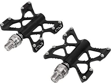 Aluminum Alloy Quick Release Bike Pedals, 1 Pair LP K5, Suitable for Road, Mountain and Folding Bikes, Featuring Smooth Bearing Performance (black (boxed))