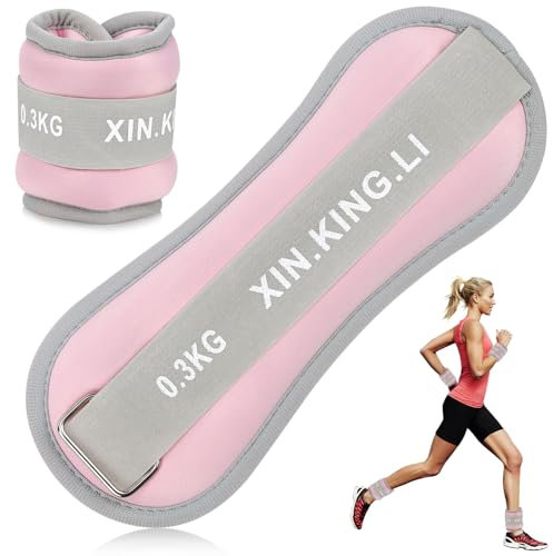 WPPQWP — XIN.KING.LI Gewichtsmanschetten Set Hand und Fuß, Ankle Weights, 1 Paar, 0.3kg,Rosa, Entworfen für Kinder und Frauen, Geeignet Für Fitness, Tanztraining, Joggen (Rosa, 0.3)