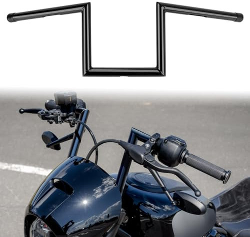 DREAMIZER Manubrio Z per Moto, 25mm 1 Ape Hanger con 8 pollici di altezza, Compatibile con Harley Honda Yamaha Suzuki Kawasaki Triumph Bobber Chopper Cruiser Sportster