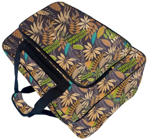 Pjeghbvop Sac multifonction pour machine à coudre spacieux en nylon robuste avec poignée pour un transport facile avec des couleurs vives, Marron