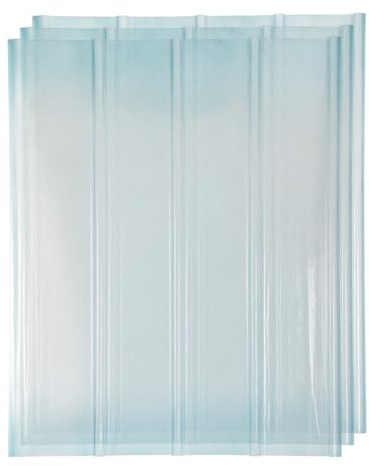 Ansobea 10er Set FRP Trapezblech Wellplatten, Transparent, 90x160cm, 2mm Stärke, UV-beständig, Hagelfest, Wellblechplatten für Dach, Gewächshaus & Carport