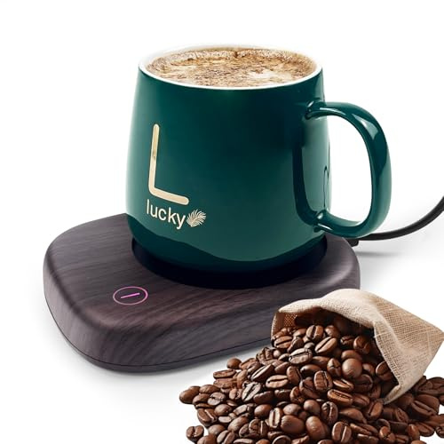 Coffee Mug Warmer, Coffee Cup Warmer for Desk, Beverage Warmer with 3-Temp Settings(40℃/55℃/65℃), Smart Candle Warmer, 8H Auto Shut Off for Coffee, Tea, Milk, Cocoa - Coffee Accessories