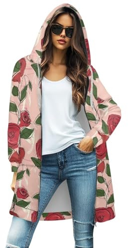 Hdjxbdhsv Valentines Zip Up Hoodie Cute Love Heart Print Women Tunic Sweatshirts with Pockets Long Hooded Sweatshirt Oversized Jacket Coat for Walking