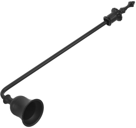 ASAKKURA Apagavelas Vintage de Metal con Mango Largo y Tapa Extintora para Fiestas Navideñas y Ceremonias en Color Negro