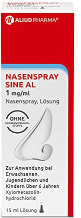 ALIUD PHARMA Nasenspray sine AL 1 mg/ml Nasenspray, Lösung 15 ml: Mit abschwellender Wirkung bei Schnupfen mit verstopfter Nase