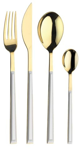 Pintinox - 24-teiliges Besteckset SUSHI QUEEN GOLD&WHITE