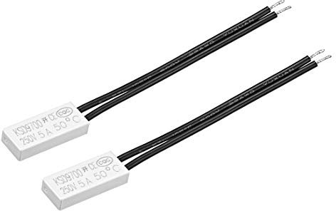 sourcing map Thermostat KSD9700, interrupteur de température normalement ouvert 50 ℃, régulateur de température à interrupteur thermique N.O 5A 2 pcs