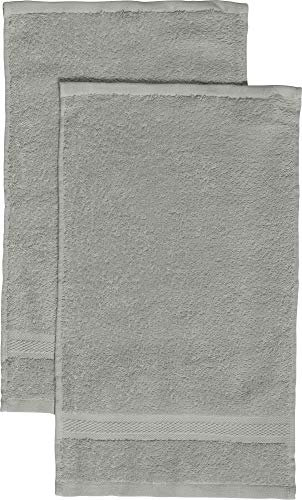 REDBEST Gästetuch 2er-Pack Chicago grau Größe 30x50 cm - saugstark, strapazierfähig, ideal für Reisen, Sport (weitere Farben)