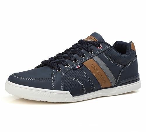 AX BOXING Sneaker Uomo Scarpe da Ginnastica Comode Sneakers Basse Lacci Scarpe Sportive Tennis Taglia 41-46 EU(Blu_1006, 46 EU)