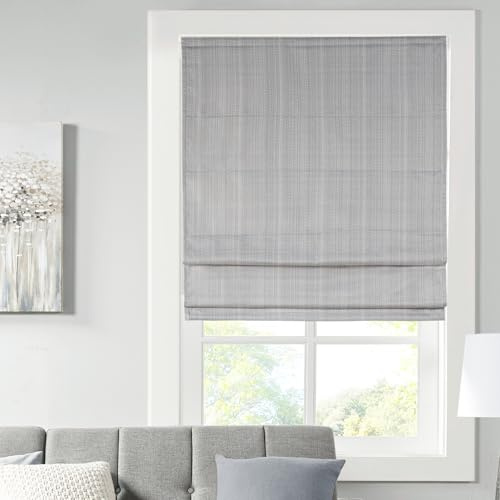 Madison Park Galen, Tenda a pacchetto senza fili, in tessuto, oscuramento singolo, risparmio energetico, isolamento termico, decorazione per camera da letto, soggiorno, 73,7 x 162,6 cm, grigio