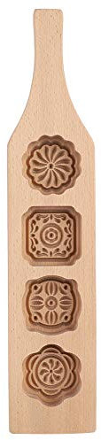 Mond-Kuchenform, Runde Form, Holz-Gebäckform, Mondkuchen-Backform für Heiße Schokolade, Bombenkuppel, Mousse, Wüstenkuchen, Dekorationswerkzeug, Backen, DIY-Formen-Set(Nr. 1 Blumen-Vierfachform)