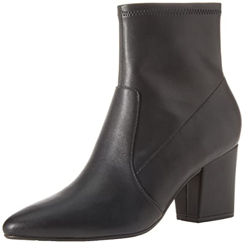Amazon Essentials Botín Elástico y Ajustado con Tacón Mujer, Negro, 36 EU Ancho