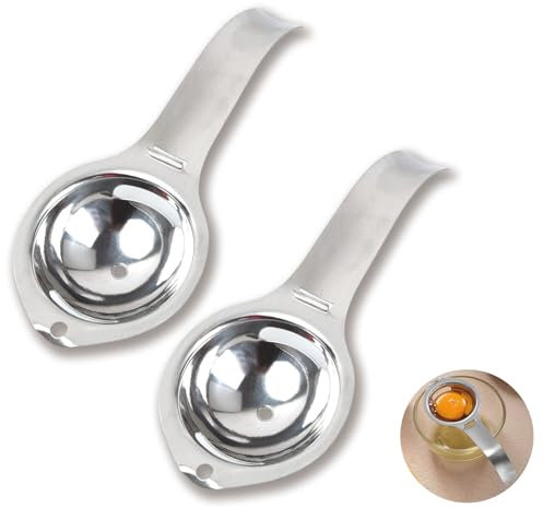 Anseom Separatore di Uova, 2Pcs Separatore di Tuorlo D'uovo Separatore di Albumi per Gadget Da Cucina