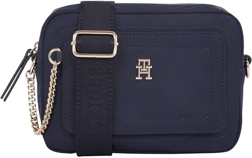 Tommy Hilfiger Sac à Bandoulière Femme Spring Camera Bag Chaîne, Bleu (Space Blue), Taille Unique
