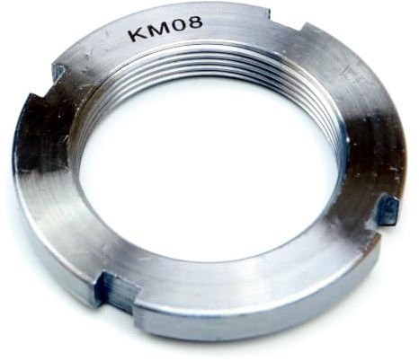 Parts and Parts Nutmutter KM8 40x58x9mm, DIN 981, Welle-Nabe-Befestigung, metrische GewindeNutmutter, Verwendung mit Sicherungsscheibe DIN 5406, ideal für Wellen & Getriebebaugruppen