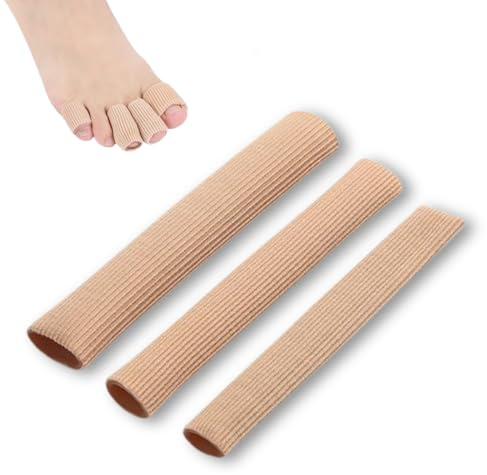3 Piezas Protector Dedos Pie de Silicona Cortables,Tubos de Silicona para Los Dedos, Vendaje de Tubo Protección de Almohadilla Gel Suave para Callos Ampollas Callosidades Dedos de Pies y Manos