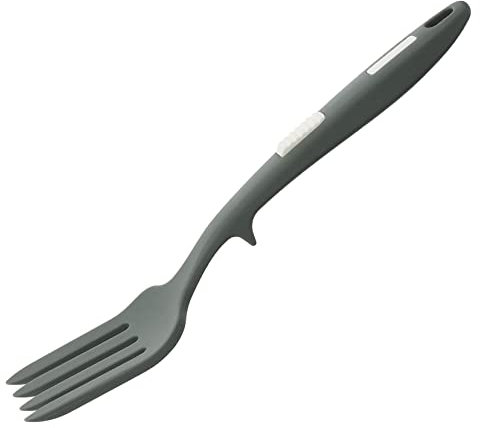 Silicone Cooking Fork, Heat Resistant Nonstick Pasta Fork for Mixing, Serving, and Stirring, Lightweight and Ergonomic Salad for Kitchen and Camping