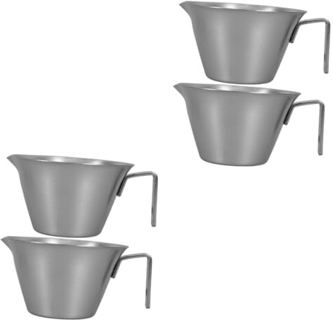 Garneck 2 Set Coppa Di Estrazione in Acciaio Inossidabile Macchina Per Caffè Espresso Tazza Di Caffè Tazze Tazza Di Estrazione Misurino Tazza Di Misurazione Della Scala 2 Pezzi * 2