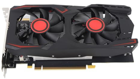 Gugxiom Tarjeta de Gráficos GPU, 6GB GDDR5 Tarjeta de Gráficos de Ventilador Doble de 192 bits para Juegos, Las Tarjetas de Gráficos por Computadora Admiten DVI VGA HD Interfaz Multimedia