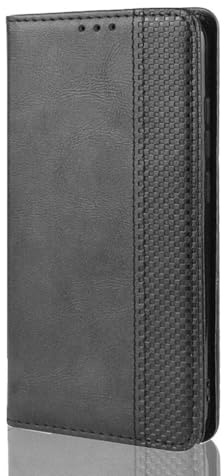 SEAHAI Folio läderfodral för Nothing Phone (3a) fodral, premium PU/TPU Flip plånboksfodral med kortplatser, stötsäkert skyddsfodral - svart