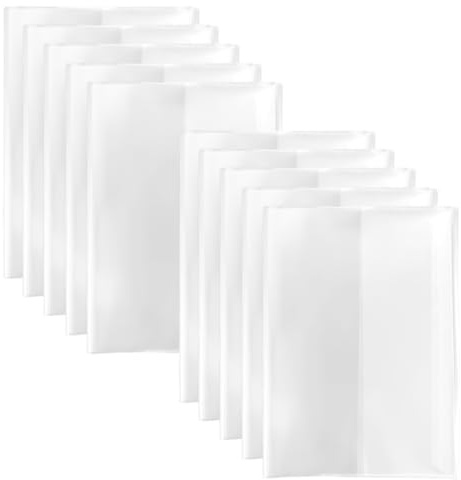 10 stycken bokomslag 16 K, skolbok kuvert transparent, bokskyddsfolie bokskydd skolböcker självhäftande, slagfilm för böcker, bokskyddsfodral, tidskrifter, skyddande kuvert för kontor