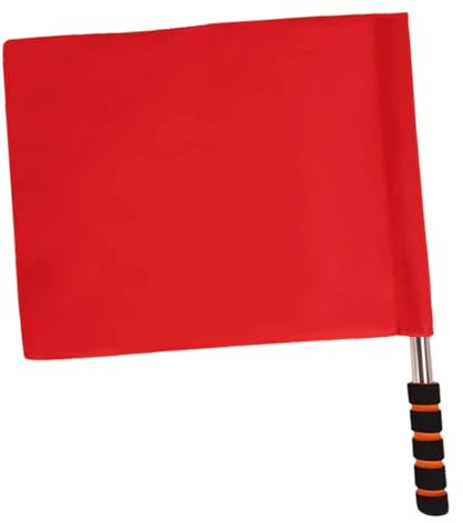 CIYODO Bandiera Arbitro Segnale Rossa con Manico in Acciaio Inox e Spugna Alta Visibilità per Gara Sportiva e Arbitri Volleyball Linesman