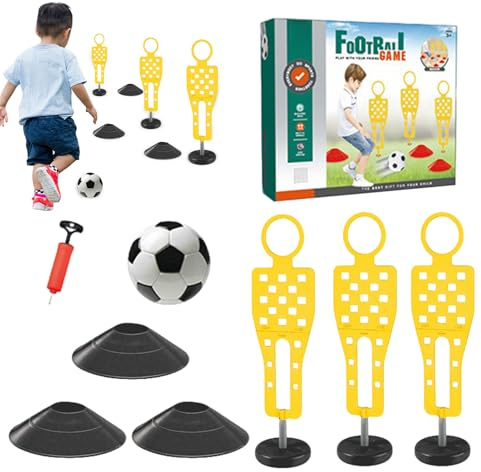 Equipo De Entrenamiento De Fútbol Accesorios Para Entrenamiento De Fútbol | Kit Educativo Con Obstáculos Para Juego En Equipo Juguete Deportivo Niños Niñas Jardín Parque Casa Gimnasio Interiores