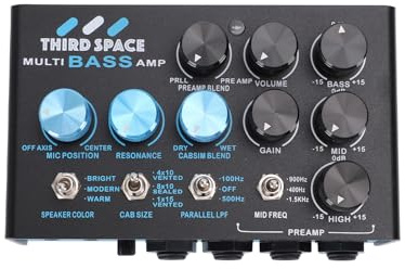 Depisuta Bass-Multieffektpedal, Bass-Effektpedal-Vorverstärker mit 3-Band-EQ, Paralleler Signalkette, Gehäusesimulator, Lautsprecherschalter und Zwei FX-Loops für Live-Musikaufnahmen