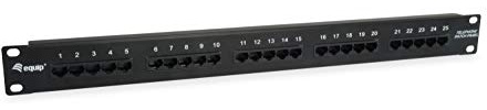 Equip Patchpanel 25x Cat3 19 1HE ISDN schwarz