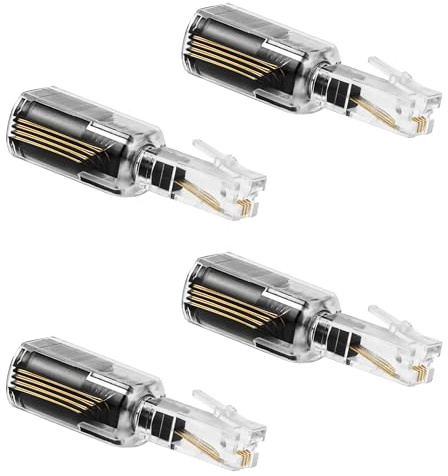 Uvital Telephone Cord Detangler, Wireless Anti-Tangle Telephone Handset Cable 360 Degree Rotating Landline Swivel Cord Untangler (4Pack, Black)