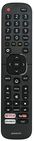 EN2AK27H Ersatz Fernbedienung - VINABTY EN2AK27H TV Fernbedienung für Hisense Smart 4K TV H43N5300 H43N5305 H43NEC5205 H55N5300UK H55N5305 H65N5300 H65N5300UK H65NEC5205 mit Netflix Yotube Remote