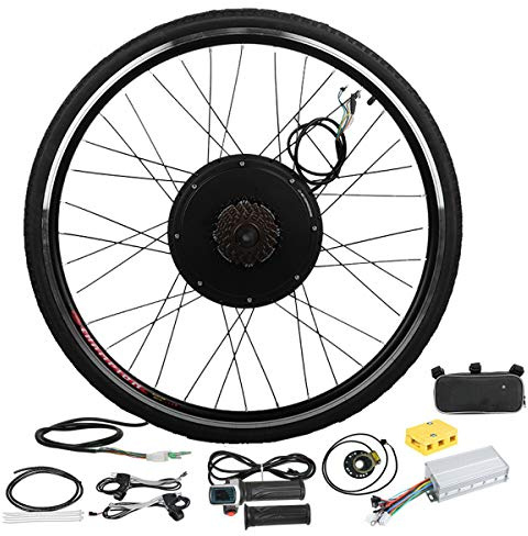 OUNUO 26 Electric Bike Conversion Kit, 48V Rear Wheel Electric Bicycle Motor Conversion Kit for E-bike Cycling Hub, With Upgrade Smart Motor Controller, Twist Throttle, Dual Mode Controller