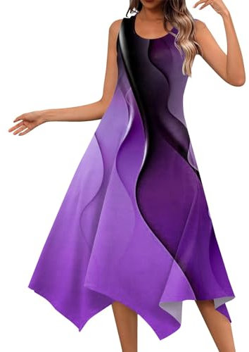 Générique Robe Longue Femme Chic Et Elegant, Robe Longue Femme Ete Robe De Chambre Femme Robe Soirée Robe Bal Robe Bleu Robe Pour Personne Agée Robe Broderie Anglaise Femme Robe Fluo Robe (Violet,S)