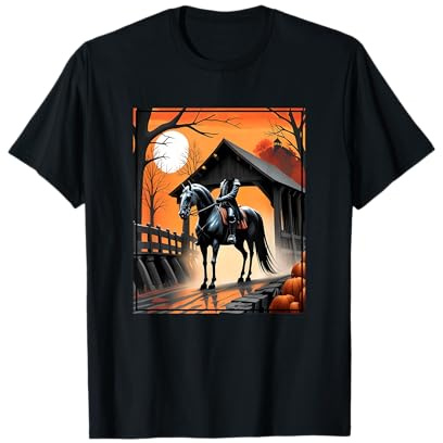 Jinete sin cabeza y el puente cubierto Sleepy Hollow Camiseta