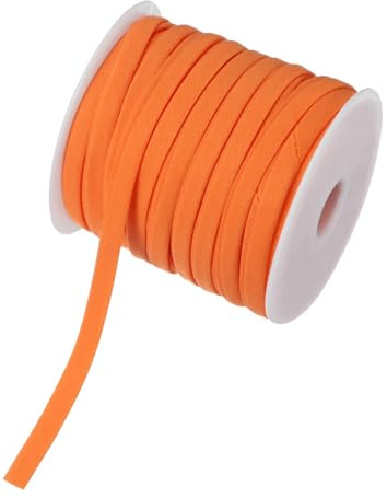 M METERXITY Double Fold Bias Tape 1/4 Inch 25 Yards Cotton Bias Binding Tape Bulk Double Fold Bias Tape for Sewing/Seaming Hemming/Binding//Quilting/DIY Craft [Orange]